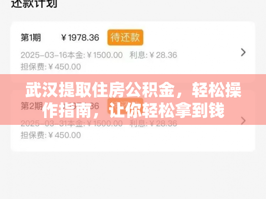武汉提取住房公积金，轻松操作指南，让你轻松拿到钱