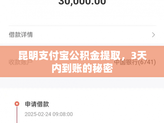 昆明支付宝公积金提取，3天内到账的秘密
