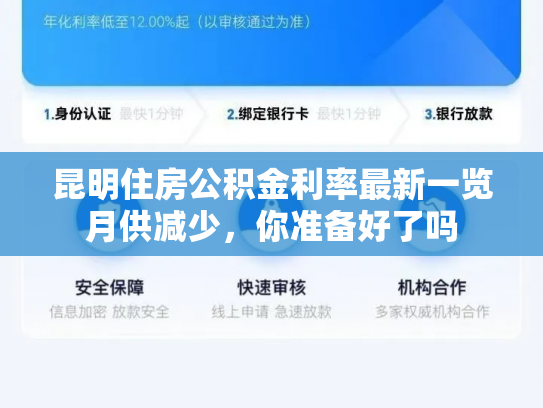 昆明住房公积金利率最新一览月供减少，你准备好了吗