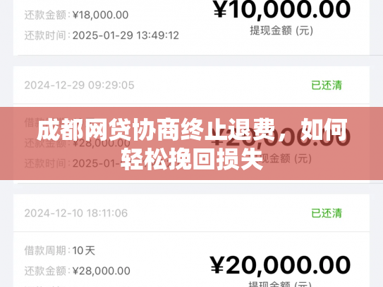 成都网贷协商终止退费，如何轻松挽回损失