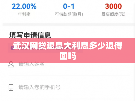 武汉网贷退息大利息多少退得回吗