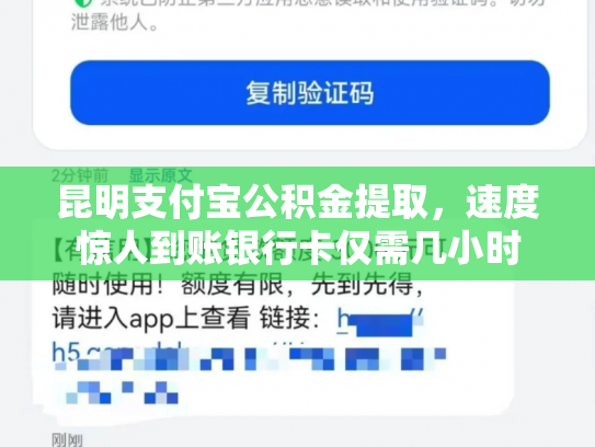 详细阅读:昆明支付宝公积金提取,速度惊人到账银行卡仅需几小时 昆明支付宝公积金提取,速度惊人到账银行卡仅需几小时