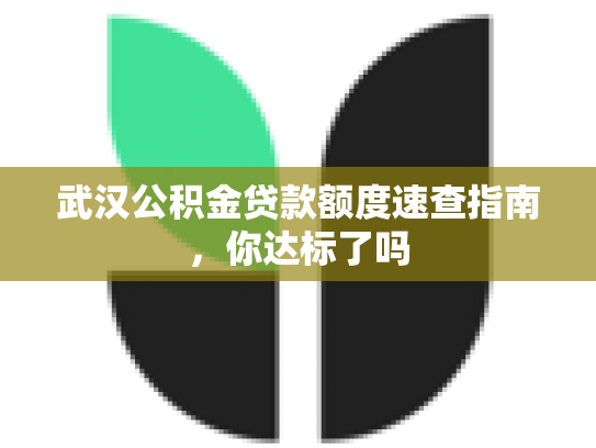 武汉公积金贷款额度速查指南，你达标了吗
