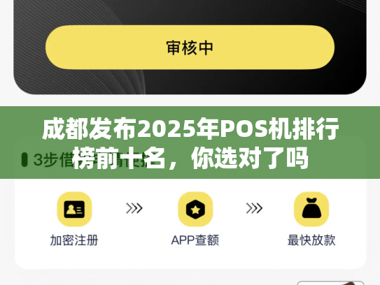 成都发布2025年POS机排行榜前十名，你选对了吗