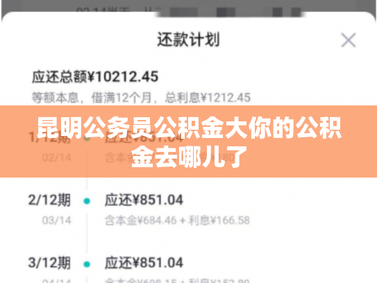 昆明公务员公积金大你的公积金去哪儿了
