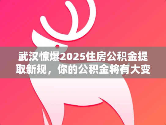武汉惊爆2025住房公积金提取新规，你的公积金将有大变化
