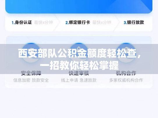 西安部队公积金额度轻松查，一招教你轻松掌握