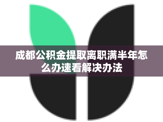 成都公积金提取离职满半年怎么办速看解决办法