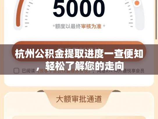 杭州公积金提取进度一查便知，轻松了解您的走向