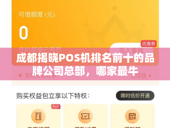 成都揭晓POS机排名前十的品牌公司总部，哪家最牛