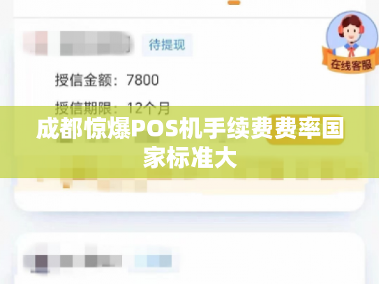 成都惊爆POS机手续费费率国家标准大