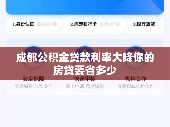 成都公积金贷款利率大降你的房贷要省多少