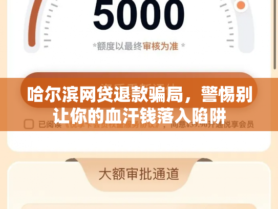 哈尔滨网贷退款骗局，警惕别让你的血汗钱落入陷阱