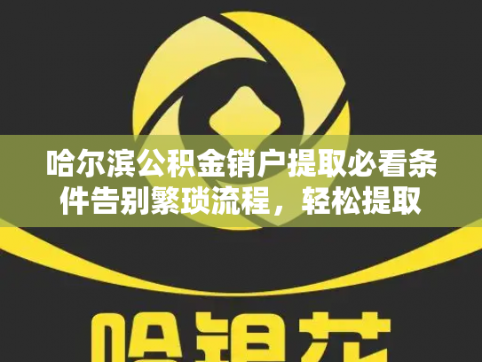 哈尔滨公积金销户提取必看条件告别繁琐流程，轻松提取