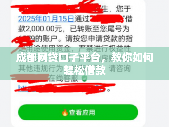 成都网贷口子平台，教你如何轻松借款