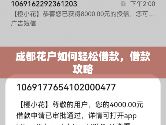 成都花户如何轻松借款，借款攻略