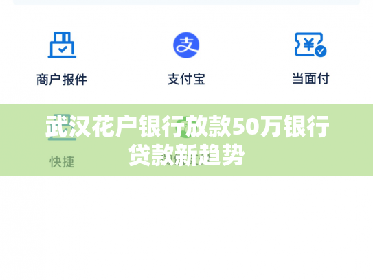 武汉花户银行放款50万银行贷款新趋势