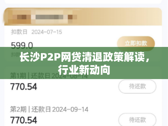 长沙P2P网贷清退政策解读，行业新动向