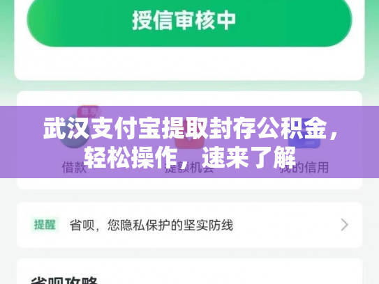 武汉支付宝提取封存公积金，轻松操作，速来了解