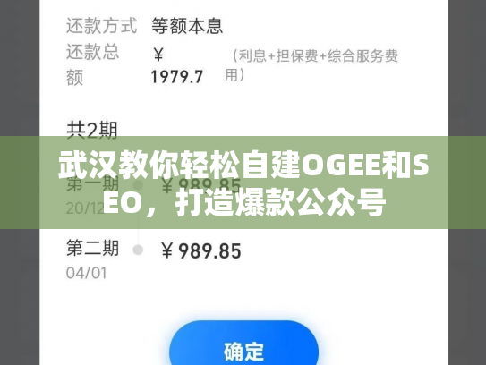 武汉教你轻松自建OGEE和SEO,打造爆款公众号