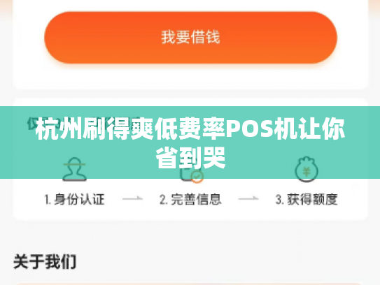 杭州刷得爽低费率POS机让你省到哭