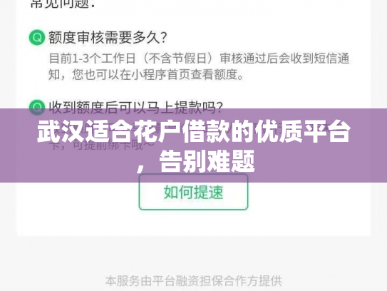 武汉适合花户借款的优质平台,告别难题