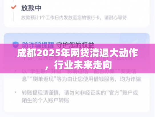 成都2025年网贷清退大动作，行业未来走向