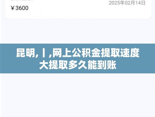 昆明,丨,网上公积金提取速度大提取多久能到账