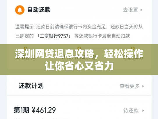 深圳网贷退息攻略，轻松操作让你省心又省力