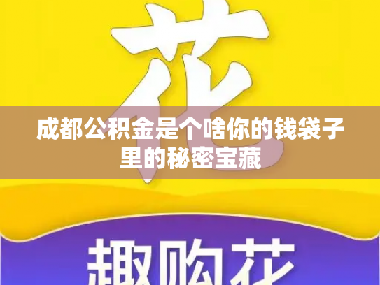 成都公积金是个啥你的钱袋子里的秘密宝藏
