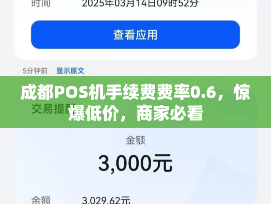 成都POS机手续费费率0.6，惊爆低价，商家必看
