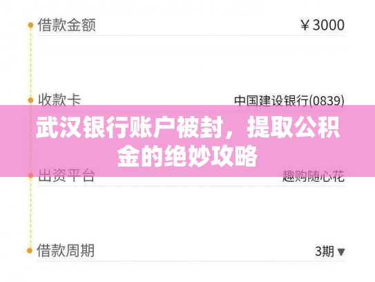 武汉银行账户被封，提取公积金的绝妙攻略