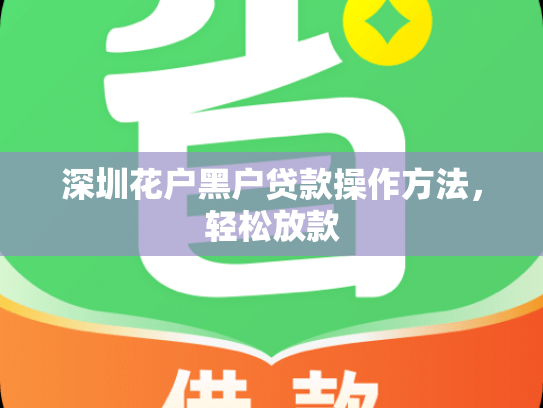 深圳花户黑户贷款操作方法，轻松放款