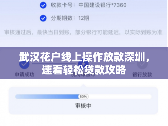 武汉花户线上操作放款深圳，速看轻松贷款攻略
