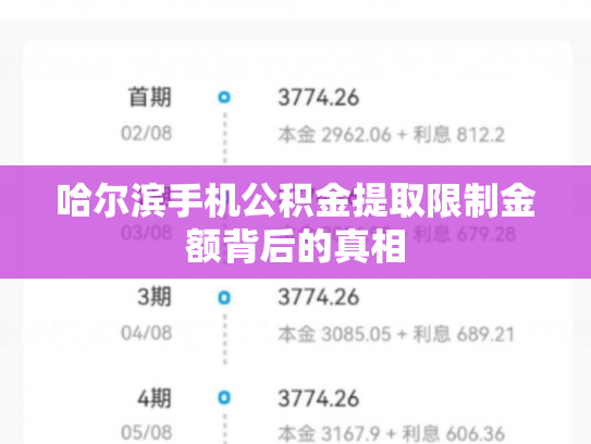 哈尔滨手机公积金提取限制金额背后的真相