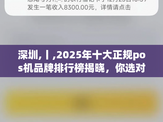 深圳,丨,2025年十大正规pos机品牌排行榜揭晓，你选对了吗