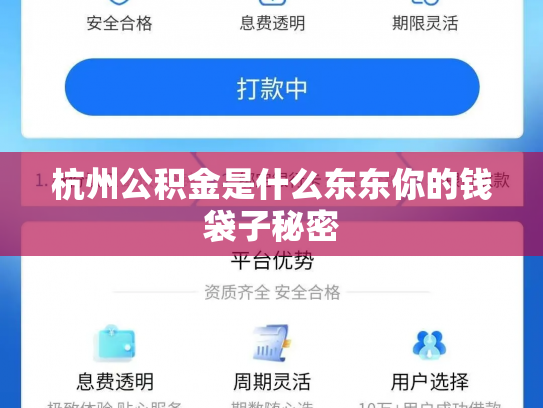 杭州公积金是什么东东你的钱袋子秘密