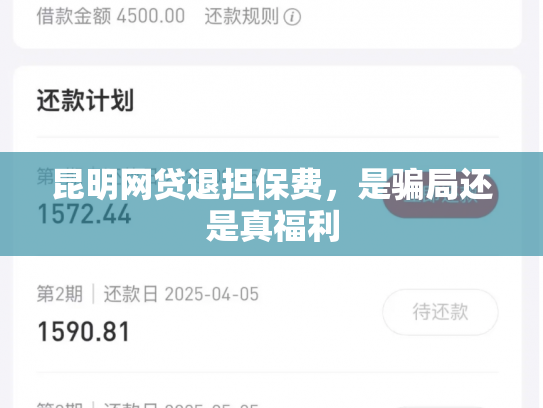 昆明网贷退担保费，是骗局还是真福利