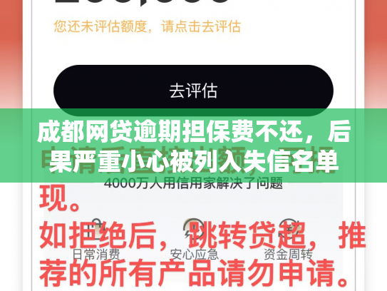 成都网贷逾期担保费不还，后果严重小心被列入失信名单