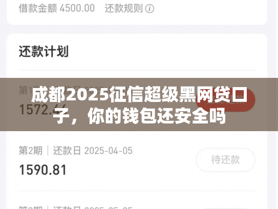 成都2025征信超级黑网贷口子，你的钱包还安全吗