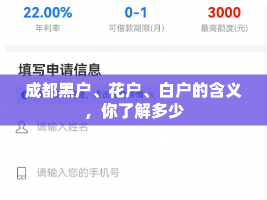 成都黑户、花户、白户的含义，你了解多少