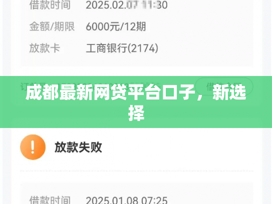 成都最新网贷平台口子，新选择
