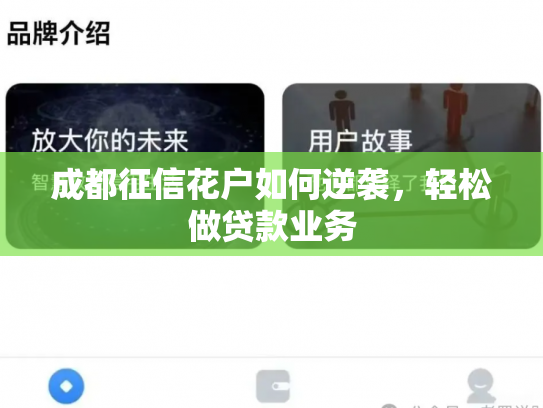 成都征信花户如何逆袭，轻松做贷款业务