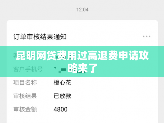 昆明网贷费用过高退费申请攻略来了