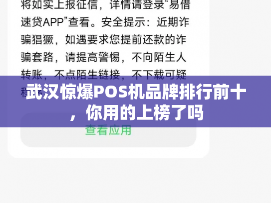 武汉惊爆POS机品牌排行前十，你用的上榜了吗