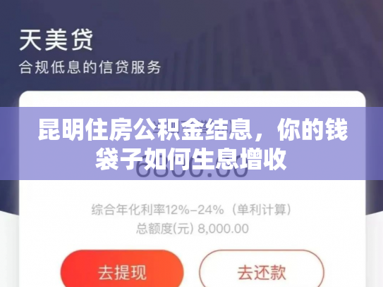 昆明住房公积金结息，你的钱袋子如何生息增收
