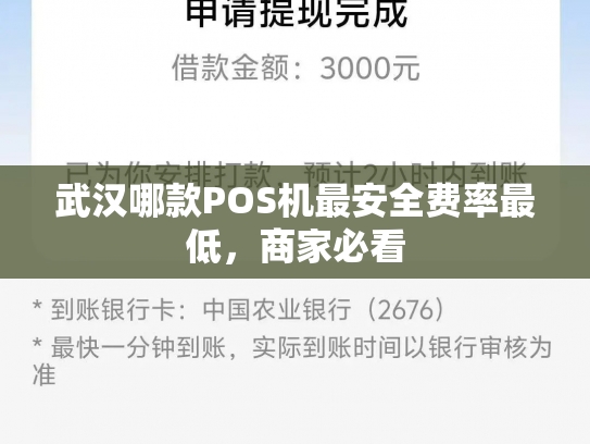武汉哪款POS机最安全费率最低，商家必看