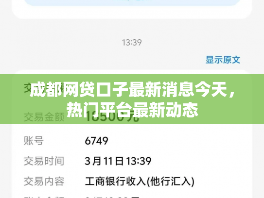 成都网贷口子最新消息今天，热门平台最新动态