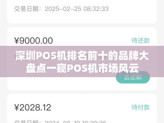 深圳POS机排名前十的品牌大盘点一窥POS机市场风云