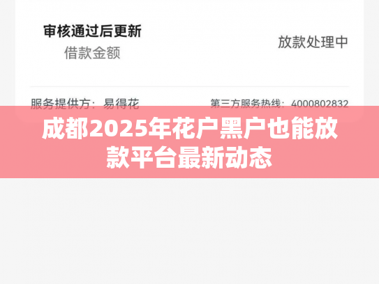 成都2025年花户黑户也能放款平台最新动态